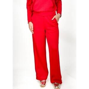NEW MARGITTES blaise wide leg pants in red